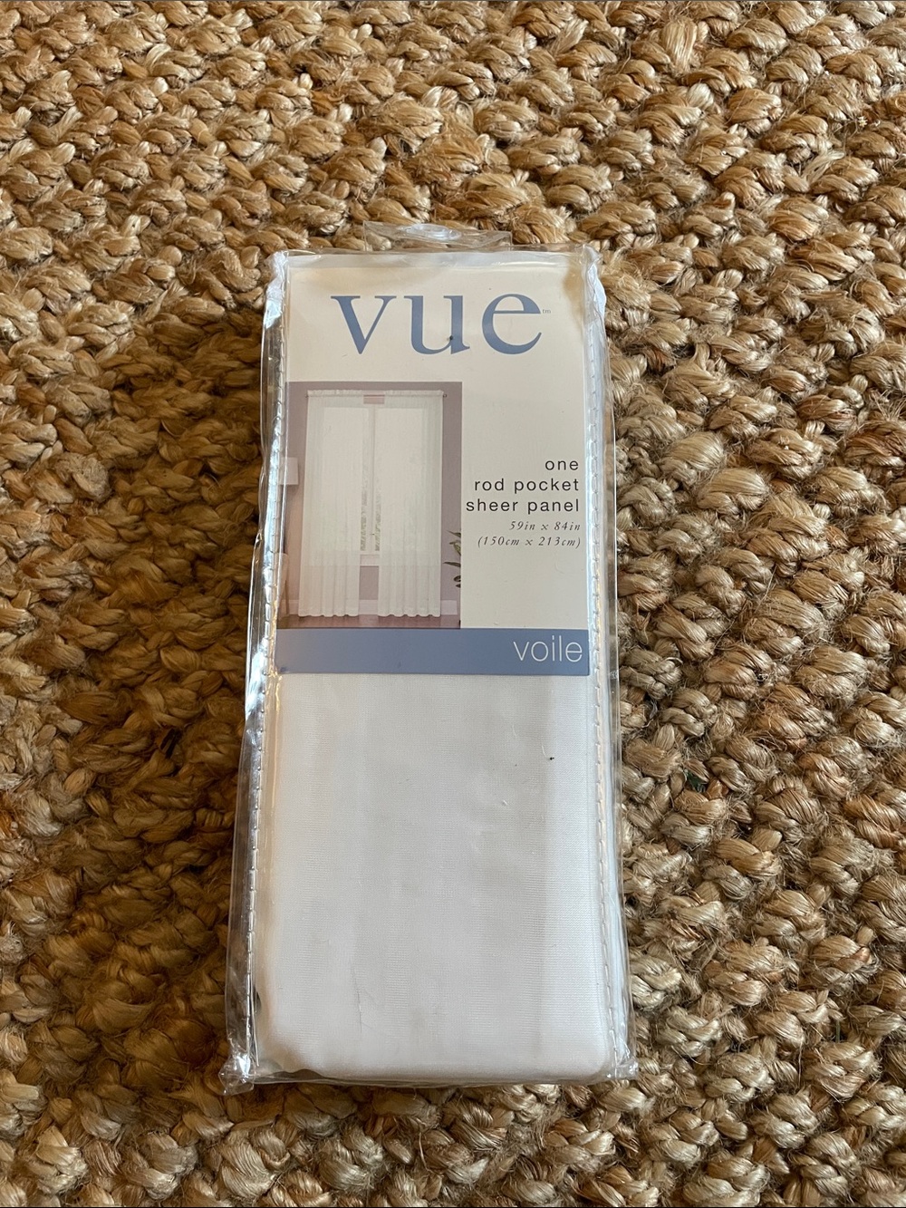 vu Voile Sheer Rod Pocket Curtain Panel - White